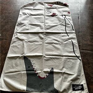 Jack Spade Shark Design Towel in Black and White